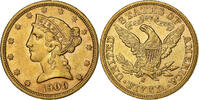 United States $5, Half Eagle Coronet Head, San Francisco, Gold -