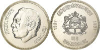 Morocco 150 Dirhams al-Hassan II, Silver, KM:73 -