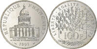 France 100 Francs Panthéon, Paris, Silver, KM:951.1 -