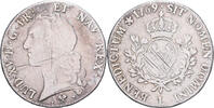 France Ecu 1769 L Louis XV, Écu au bandeau, Bayonne, Silver VF(20-25)