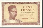 Mali 100 Francs Banknote, 1960-09-22, KM:2 -