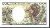 Gabon 10,000 Francs Banknote, Undated, KM:7a -