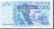 West African States 2000 Francs Banknote, Undated, KM:116Aa -
