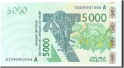 West African States 5000 Francs Banknote, Undated, KM:117Aa -