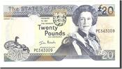 Jersey 20 Pounds Banknote, Undated, KM:29a -