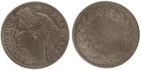 France 2 Francs Coin, Cérès, Bordeaux, Silver, Gadoury:529 -