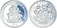 Bahamas 10 Dollars Coin, Elizabeth II, Franklin Mint, U.S.A., BE -