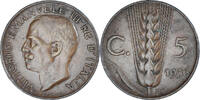 Italy 5 Centesimi Coin, Vittorio Emanuele III, Rome, Bronze -