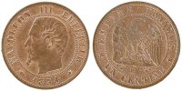France Centime Coin, Napoleon III, Napoléon III, Strasbourg -