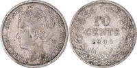 Netherlands 10 Cents Coin, Wilhelmina I, Silver, KM:136 -