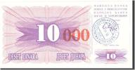 Bosnia - Herzegovina 10,000 Dinara Banknote, Undated, KM:53a -
