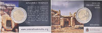 Malta 2 Euro Coin Card MNAJDRA TEMPLES.BU, Bi-Metallic -