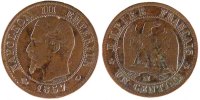 France Centime Coin, Napoleon III, Napoléon III, Marseille -