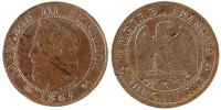 France Centime Coin, Napoleon III, Napoléon III, Bordeaux -