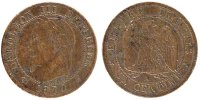 France Centime Coin, Napoleon III, Napoléon III, Paris -