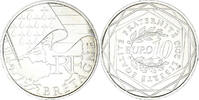 France 10 Euro Bretagne, Paris, Silver, KM:1648 -