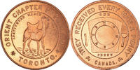 Canada Token Masonic, Toronto, Orient Chapter, Chapter Penny, Copper -