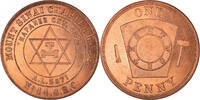 Canada Token Masonic, Napanee, Mount Sinaï, Chapter Penny, Copper -