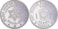 Canada Token Masonic, Kenora, Aluminium Golden Chapter, Chapter Penny -