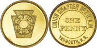 Canada Token Masonic, Yarmouth, Union Chapter N°7, Chapter Penny -