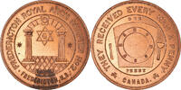 Canada Token Masonic, Fredericton Royal Arch, Chapter Penny, Copper -