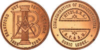 Canada Token Masonic, Brantford, Doric Lodge, Chapter Penny -