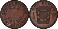 Canada Token Masonic, Port Arthur, Shunia, Chapter Penny, Copper -