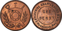Canada Token Masonic, Harriston, Enterprise, Chapter Penny, Copper -