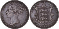 Jersey 1/26 Shilling Coin, Victoria, Copper, KM:2 -