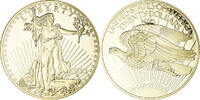 France Medal Copy Twenty Dollars, Liberty, Copper Gilt -