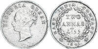 INDIA-BRITISH 2 Annas Coin, Victoria, Bombay, Silver -