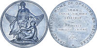 France Medaille Gravure, Grand Prix de Rome, France protégeant l'Algérie, Arts -