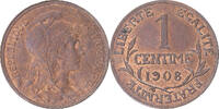 France Centime Coin, Dupuis, Paris, Bronze, KM:840 -