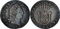 France 1/2 Sol d'Aix Coin, Louis XV, Aix, Copper -