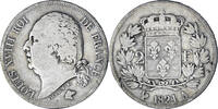 France 2 Francs Coin, Louis XVIII, Louis XVIII, Paris -