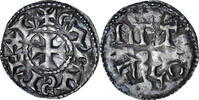France Denier Coin, Poitou, Charles II le Chauve, Melle, Immobilized type -