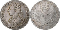 France 1/2 ECU, 44 Sols Louis XVI, 1/2 Écu, Paris, Silver -