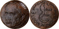 France Medaille 1983 Louis Aragon, Copper, Salmon MS(63)