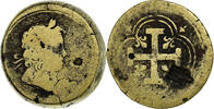 France Poids Monétaire pour le Double Louis Louis XIV, Brass -