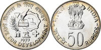 INDIA-REPUBLIC 50 Rupees Mumbai, Bombay, Silver, KM:258 -