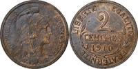 France 2 Centimes Dupuis, Paris, Bronze, Gadoury:107, KM:841 -