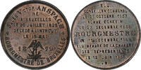 Belgium Medal Jules Victor Anspach, Bourgmestre de Bruxelles, Copper -
