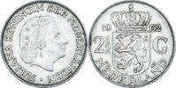 Netherlands 2-1/2 Gulden Coin, Juliana, Silver, KM:185 -