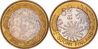 Finland 5 Euro Nature nordique : La flore., Vantaa, Bi-Metallic -