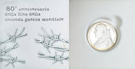 Vatican 5 Euro Pape Benoit XVI, Fin seconde guerre, Rome -
