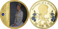 United Kingdom Medaille Portraits de la Princesse Diana, Copper Gilt -