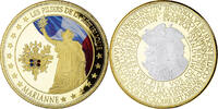 France Medaille Les piliers de la République, Marianne, Copper Gilt -