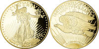 United States Medaille Copy Twenty Dollars, Liberty, Copper Gilt -