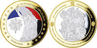 France Medaille Les piliers de la République, Marianne, Copper Gilt -