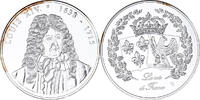 France Medaille Les rois de France, Louis XIV, Copper Plated Silver -